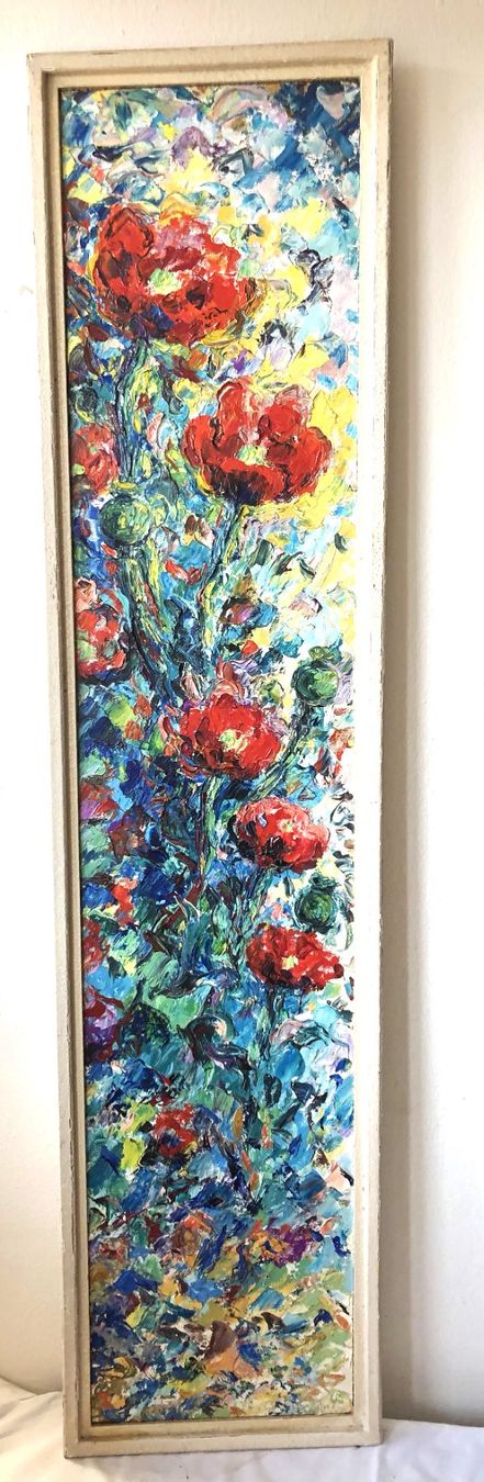 Dipinti: Hannes Schutter (1929-2001) - Ölgemälde - "Mohnblumen" – Usato da Schaffhausen venduto da durruti
