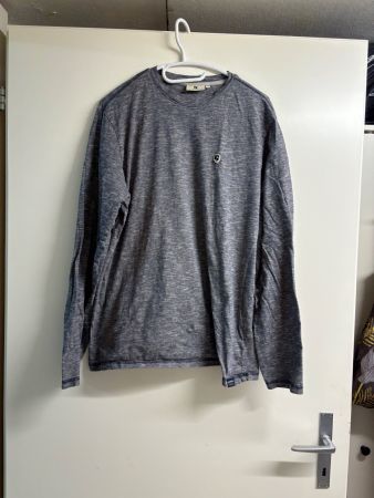 Garcia Herren Langarmshirt Gr.XXL dunkelblau meliert Herb...