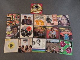 16 Kleine vinyl Schallplatten 