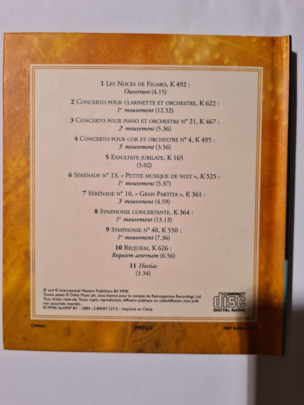 CDs: Wolfgang Amadeus MOZART Les Grands Compositeurs - Classique – Gebraucht aus Zürich von pleco12 1