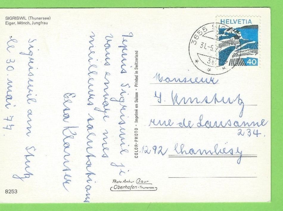 Cartoline postali: Sigriswil – Usato da Zürich venduto da t24_de 1