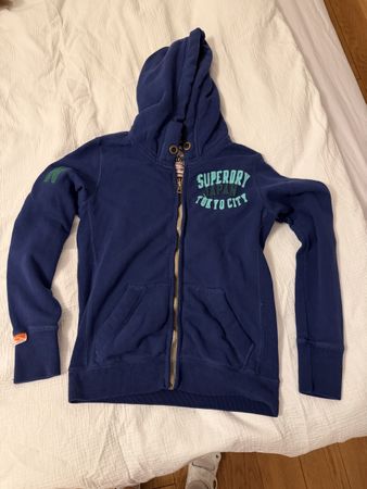 Superdry Hoodie, Navy Blue, Excellent Condition, Warm!