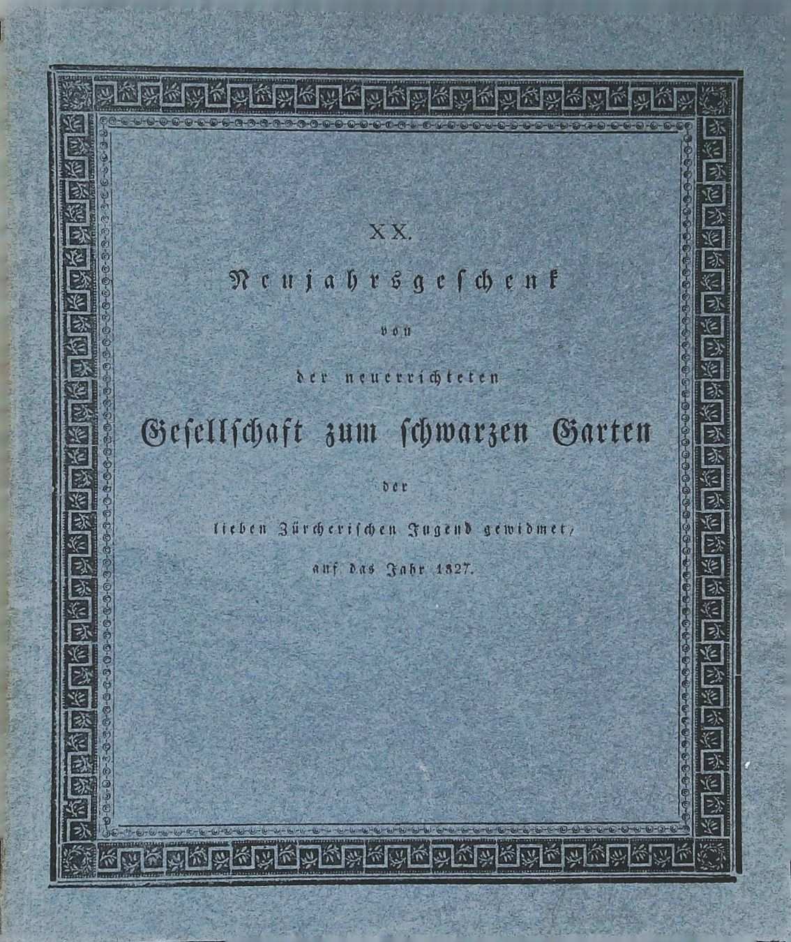 Stiche: Baden Neujahrsblatt 1827 mit Ansicht – Gebraucht aus Rafz von Helvet32 2