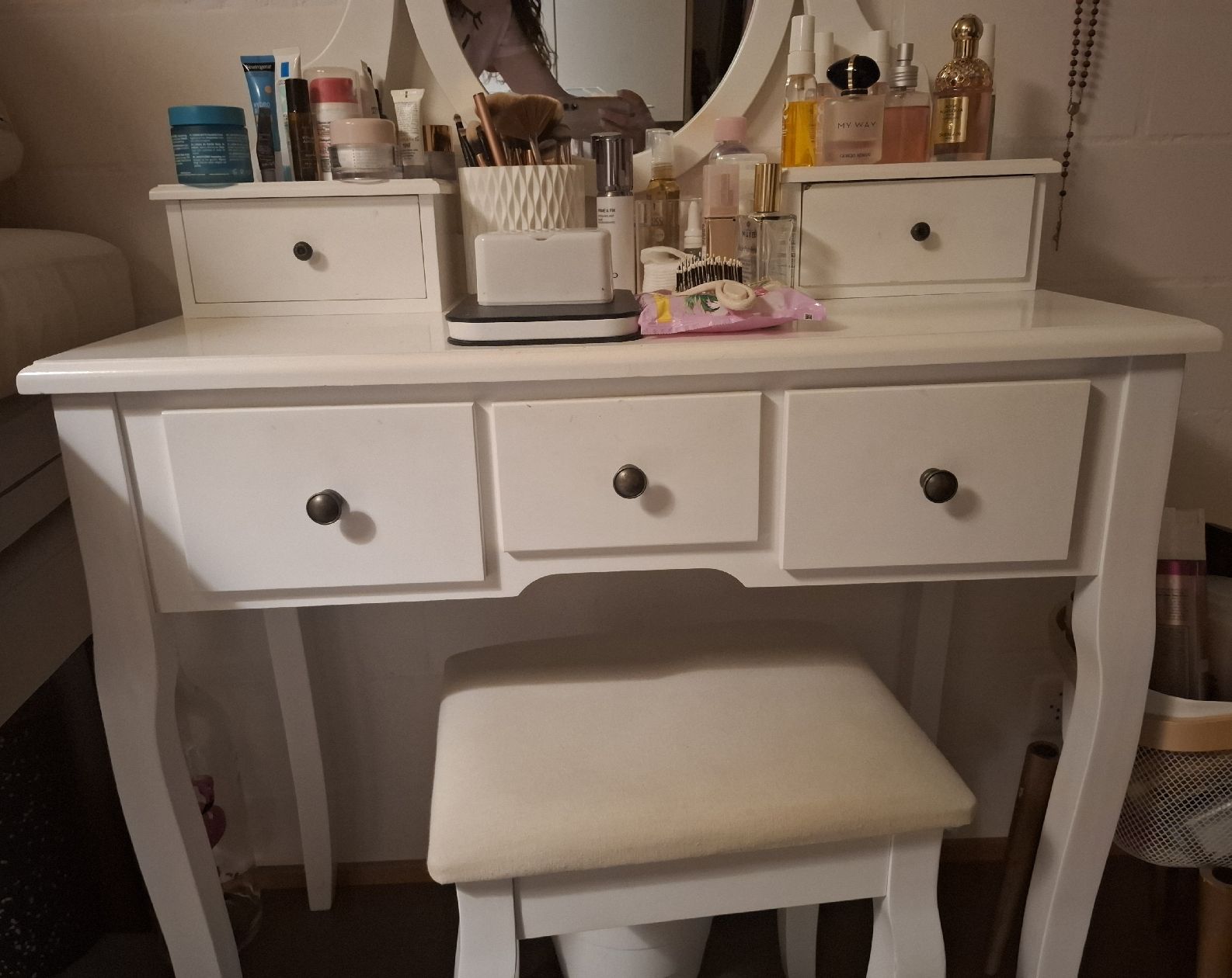 Tavoli da trucco: Schminktisch weiss mit Spiegel – Usato da Biel/Bienne venduto da Ana006