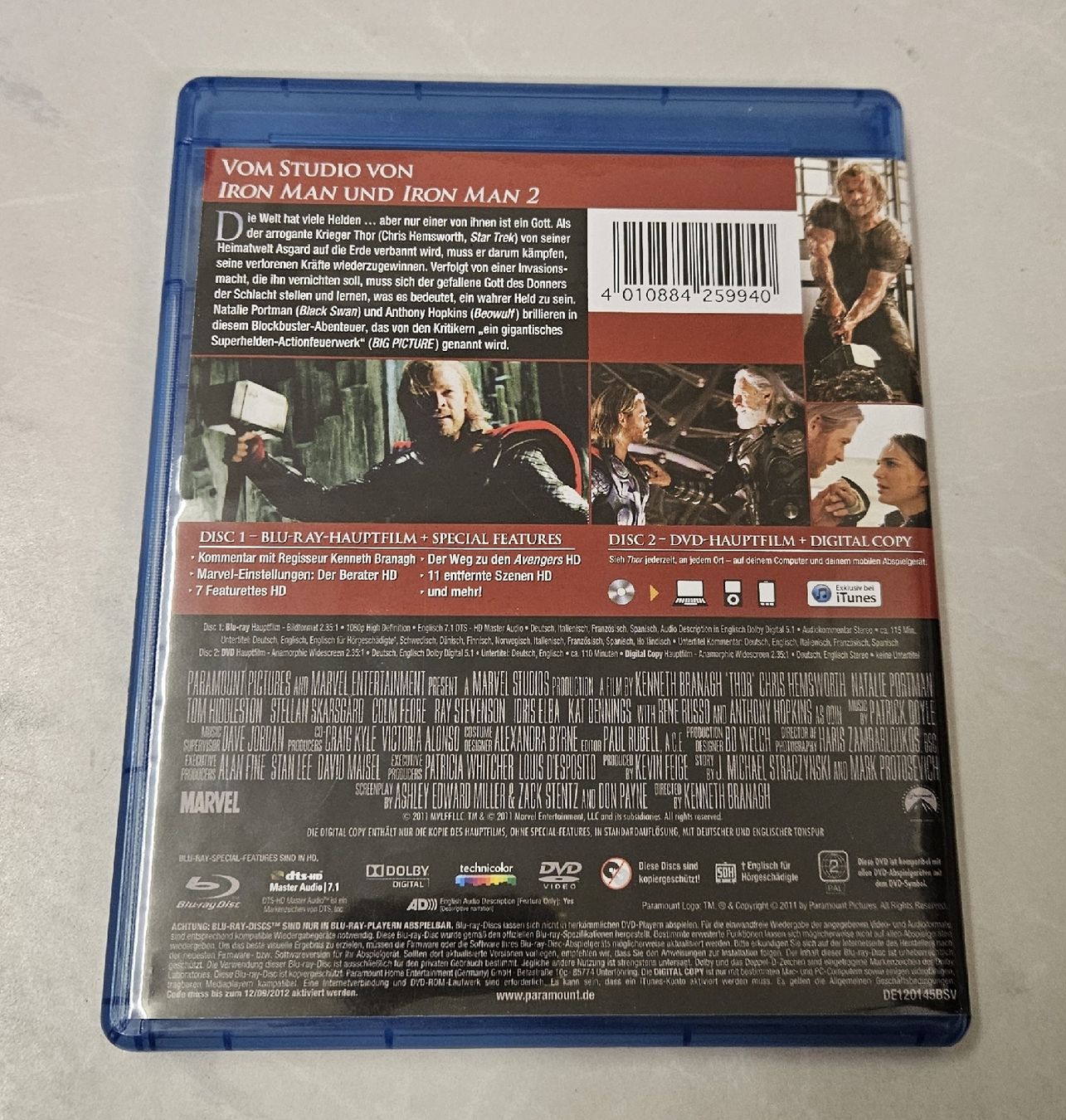 Tutti i DVDs: Thor - Blu-ray, DVD & Digital Copy - Marvel-Action! – Usato da Regensdorf venduto da 8Collect 2