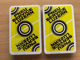 Spielkarten Pneu Service Luzern Baumann in Folie