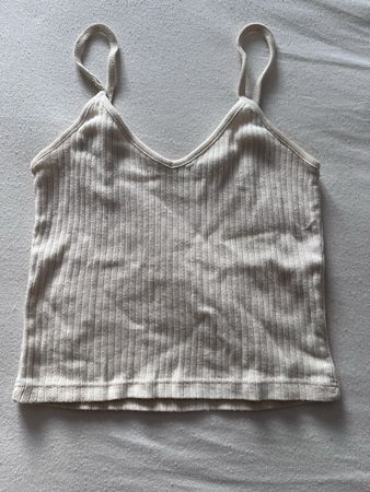 Top Brandy Melville gerippt beige Grösse One Size 