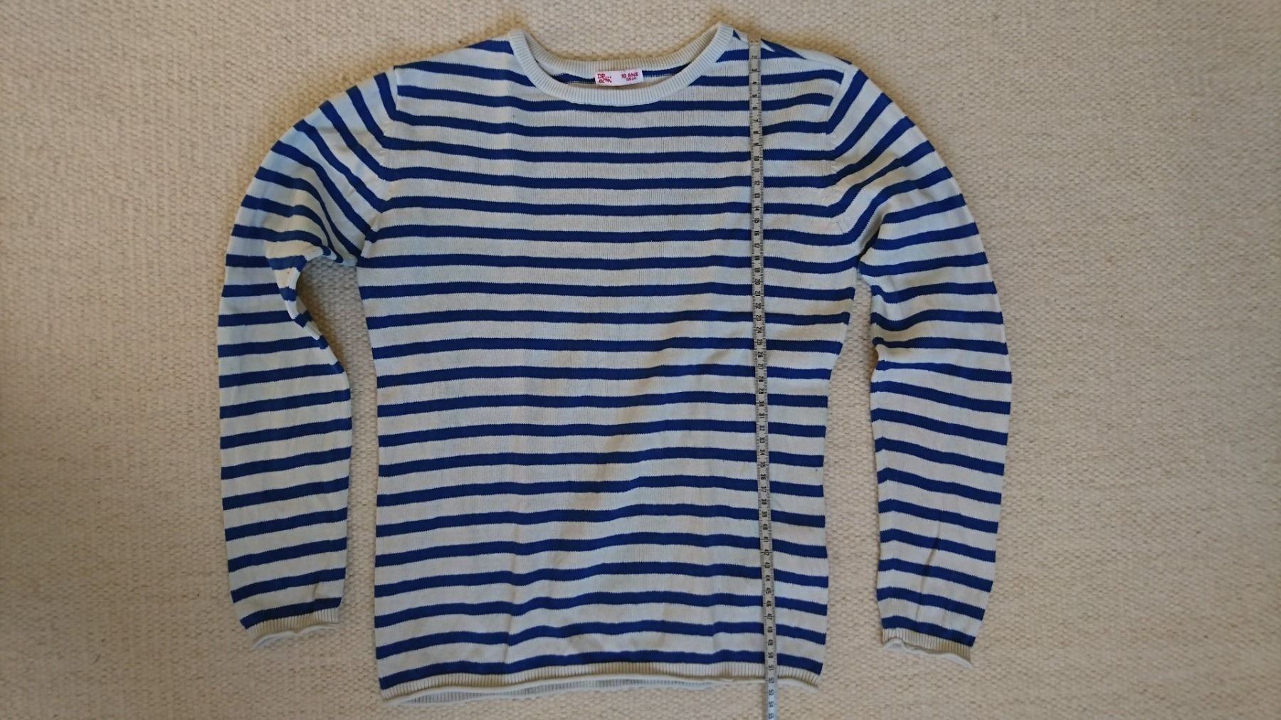 Maglioni & Felpe: Pulli, blau-weiss gestreift, Gr. ca. 134 – Usato da Basel venduto da Bar08
