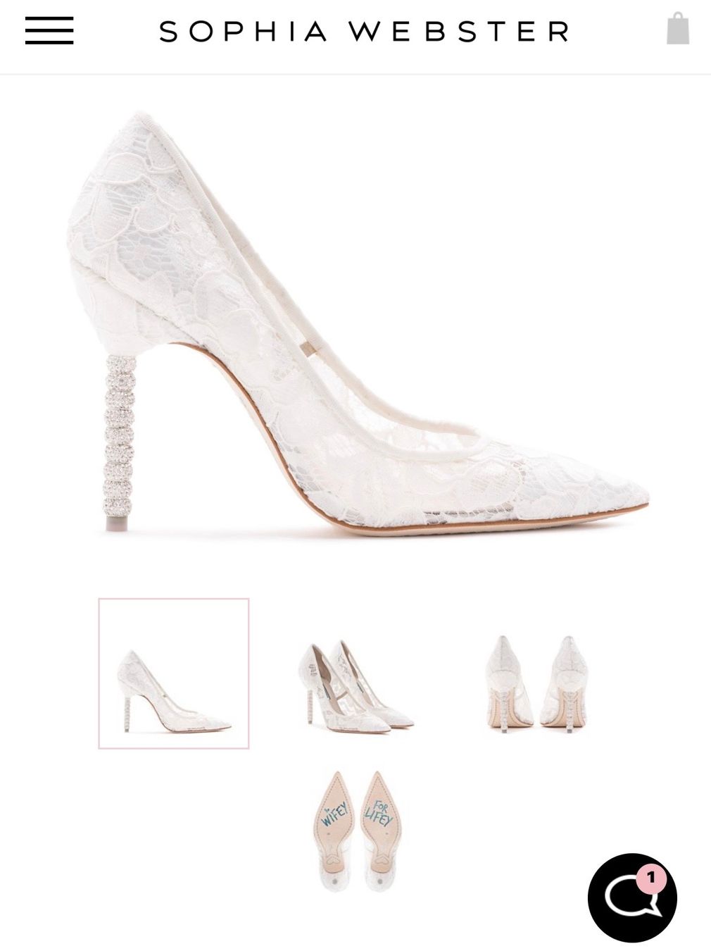 Scarpe da donna: Sophia Webster Cristal wedding shoes – Usato da Dully venduto da rev_l7jp 6