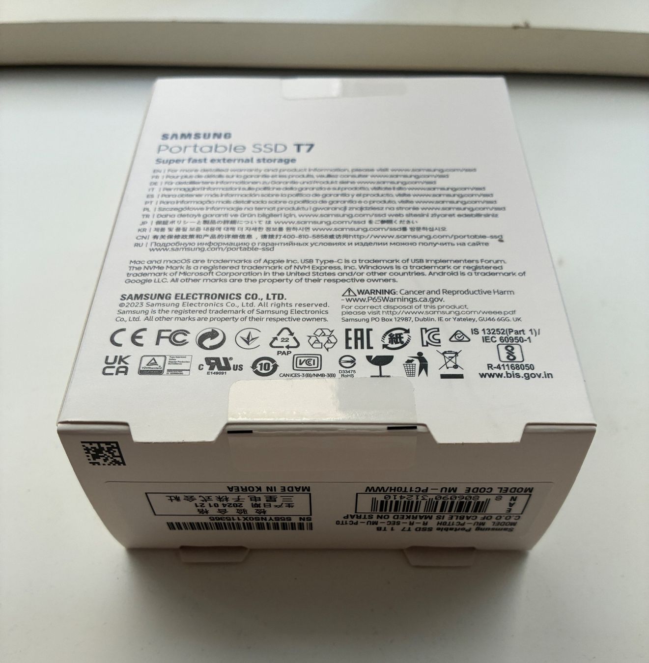 Samsung Disques durs: Samsung Portable SSD T7 1TB – Neuf avec emballage d'origine à Yverdon-les-Bains par Albinug 2
