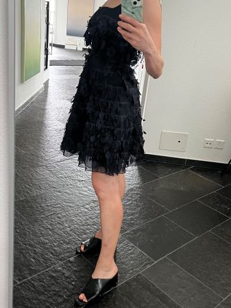 Diane von Furstenberg Seidenkleid mit filigran Blumen XS-S