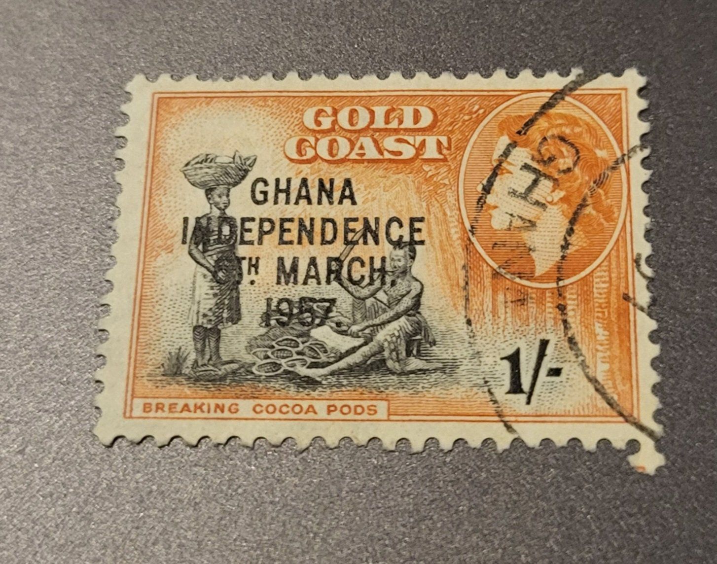 Tutti i francobolli: Ghana 1957 alte briefmarke – Usato da St Gallen venduto da Stampsalshobby
