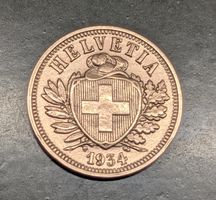 2 Rappen Jg. 1934 (Bronze)