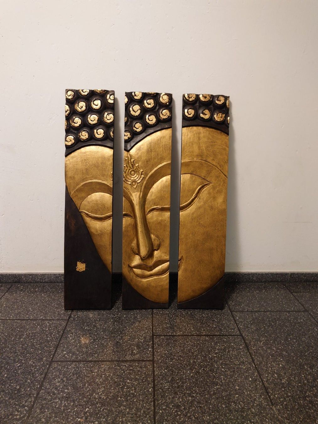 Foto & Immagini: Buddha Bild dunkelbraun / gold, 3-teilig – Usato da Unterengstringen venduto da Unterengstringen28