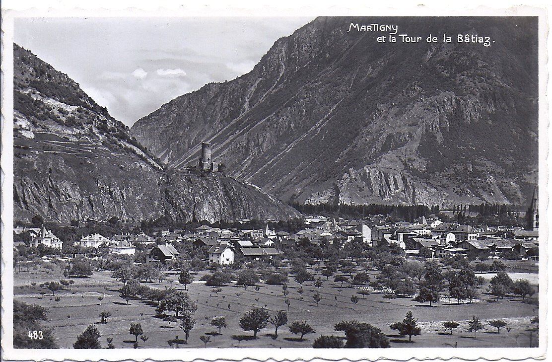 Cartoline postali: MARTIGNY, et la tour de la Bâtiaz – Usato da Les Verrières venduto da Scampi0