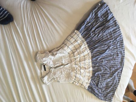 Sommerkleid gestreift Gr. 122 blau/weiss top Zustand