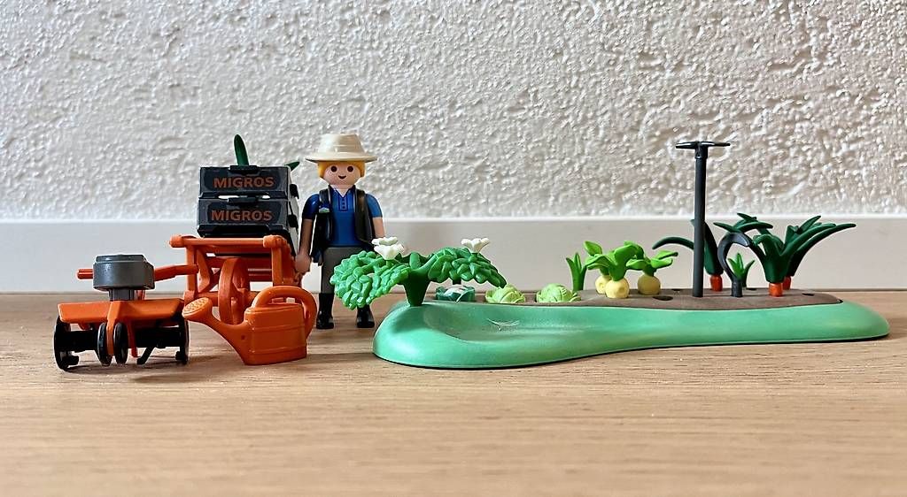 Playmobil Giocattoli: Playmobil Bauerngarten mit Schubkarre & Gärtner – Nuovo (secondo la descrizione) da Wünnewil venduto da mat_f7b9