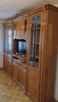 Wohnwand Holz Vitrine Tiziano Nussbaum Noce Noyer