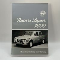 Alfa Romeo Nuova Super 1600 – Betriebsanleitung original