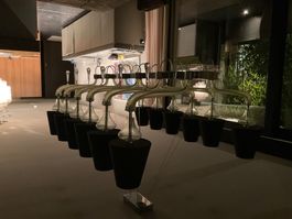 Hängeleuchte Glas Metall 8-flammig Design gebraucht