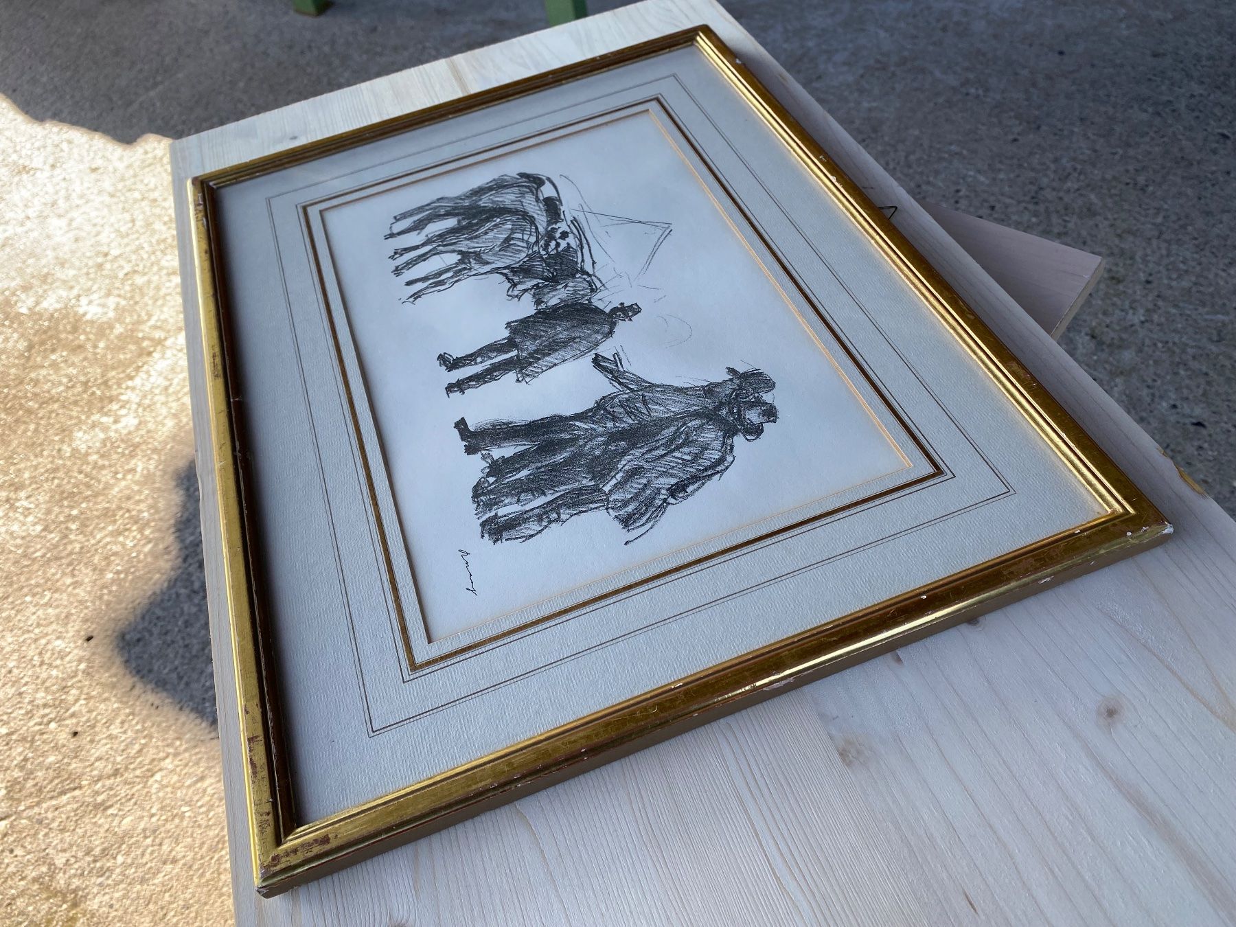 Glocken & Treicheln: schöne alte Lithographie von Viehmarkt – Gebraucht aus Feldbach von Olive1 4