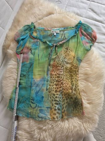 Designerbluse Bluemarine - transparente,  farbig