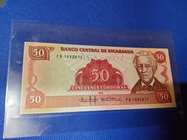 Banknote Nicarágua 1985 NEU