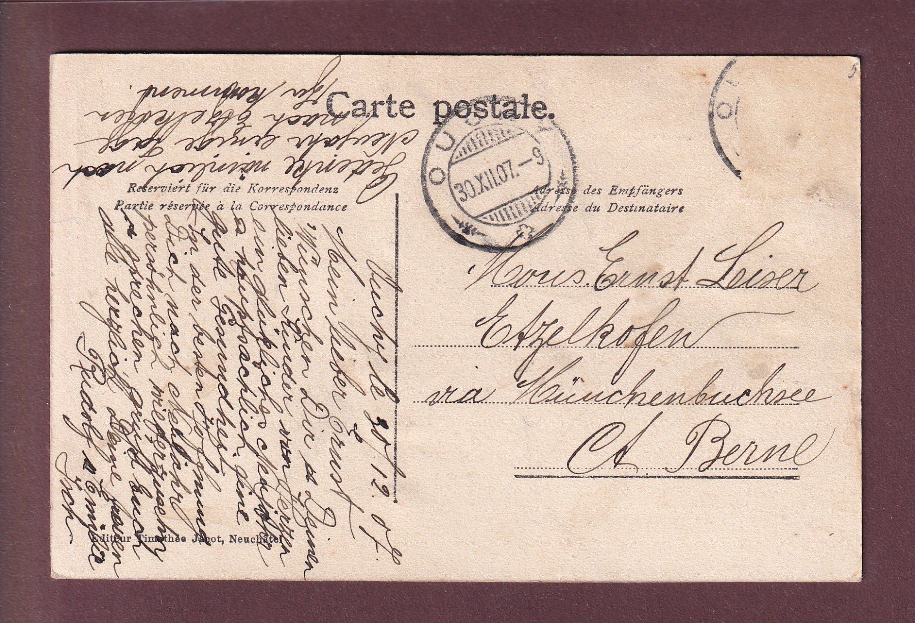 Cartes postales: LAUSANNE - 5 images - 1908 – D'occasion à Pully par nicecards 1