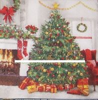 Serviette weihnachtsbaum 25x25 (w359) 2Stk.