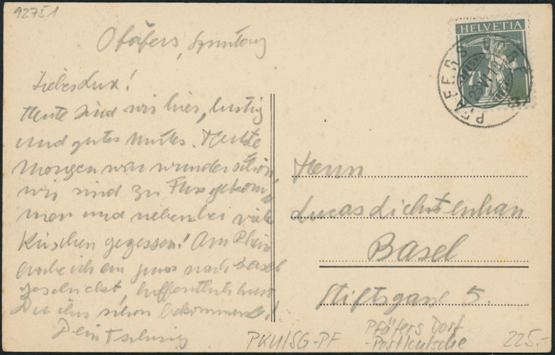Cartoline postali: SG Pfäfers - Postkutsche – Usato da Schindellegi venduto da masutka7 1