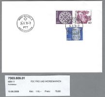 1978, Z/609 - 611 ARCHITEKTUR, FDC ET-0 BASEL
