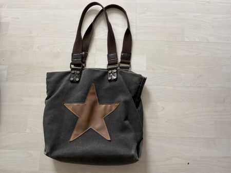Tote / Schultertasche aus Jeansstoff