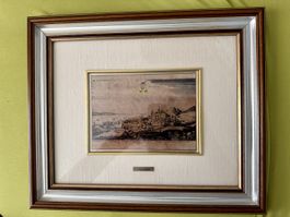 Italsilver Bild Neuchatel Silber 925 gerahmt Zustand gut