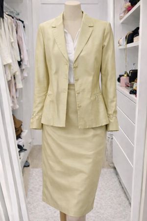 La Perla Seidenkostüm mit Rock und Blazer Grösse L I