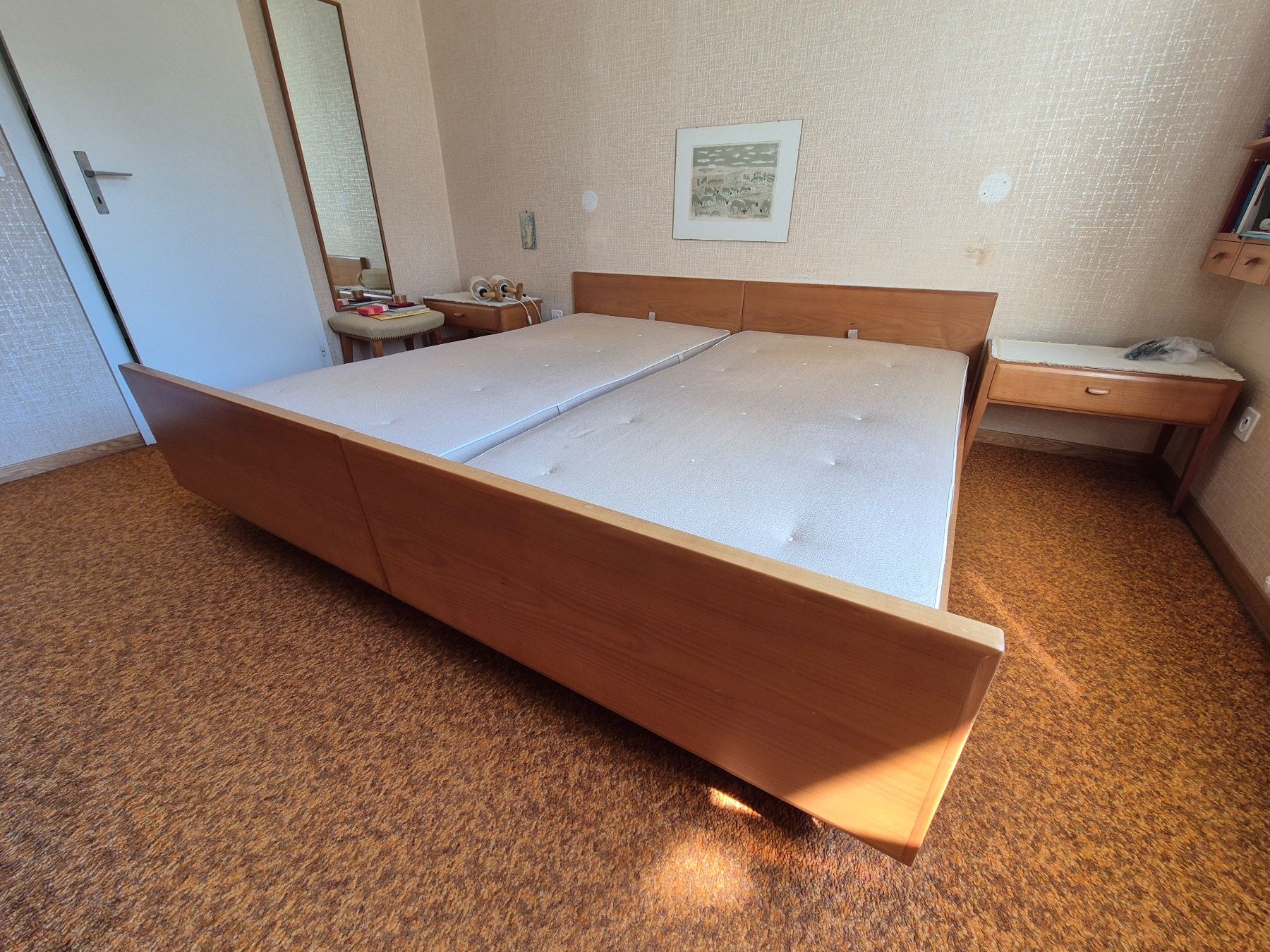 Letti: Massivholz Doppelbett mit Lattenrost, Kirschbaum – Usato da Winterthur venduto da Sarafina66 1
