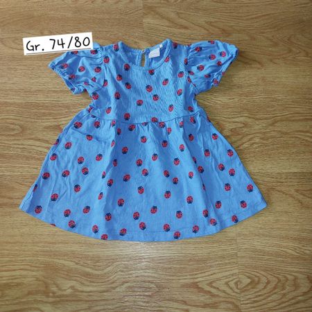 Süesses Sommerkleid Gr. 74/80 mit Marienkäfer-Muster 🐞