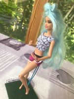 Stunning Barbie doll with blue hair (2015)