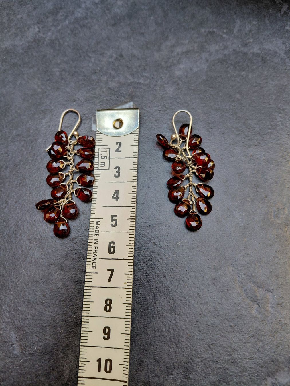 Orecchini pendenti & Orecchini a lobo: boucles d'oreilles argent et grenats – Nuovo (secondo la descrizione) da Boussens venduto da mgerma54 1