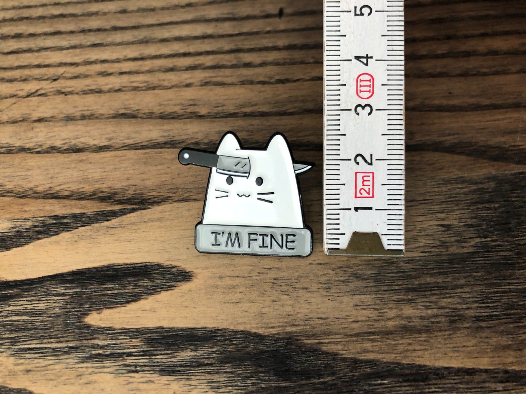 Placchette & Badge: Katze I'm fine Pin Anstecker Brosche – Nuovo e nell'imballaggio originale da Berg am Irchel venduto da Zweiti_Chance 1