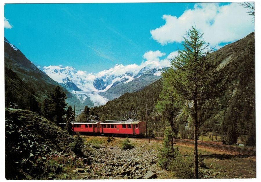 Ansichtskarten: Rhätische Bahn im Engadin – Gebraucht aus Frauenfeld von POML