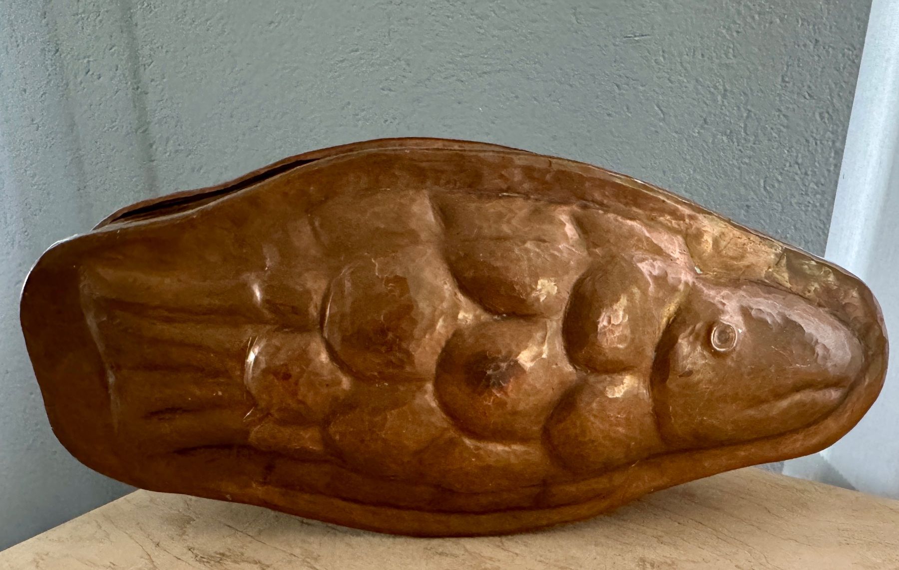 Backformen: Schwere alte Backform Kupfer FISCH antik – Gebraucht aus Rothrist von Luckywinner 1