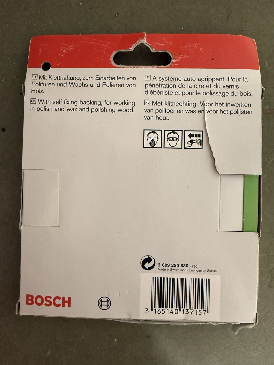 Bosch Aiguiseuses & polisseuses: Bosch Polierfilz – Neuf (Voir description) à Birmenstorf AG par Pat_roll. 1