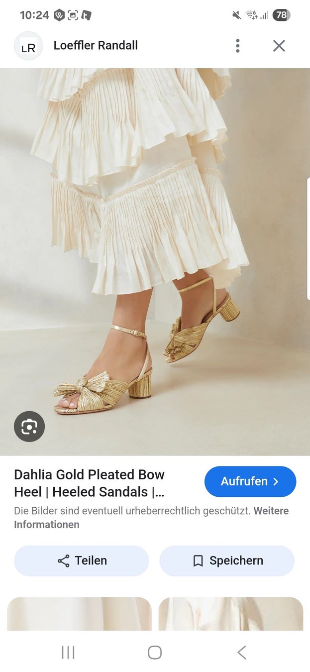 Damenschuhe: Loeffler Randall Sandalen gold – Gebraucht aus Eschenbach SG von SanFranciscoCalifornia