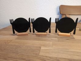 3x Tischständer Menükart