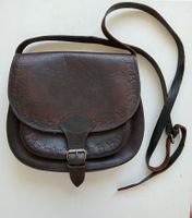 Vintage Leder Umhängetasche Boho Style – Echtes Leder Braun