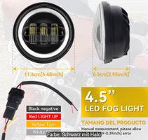 4.5 Zoll LED scheinwerfer Schwarz mit Halo