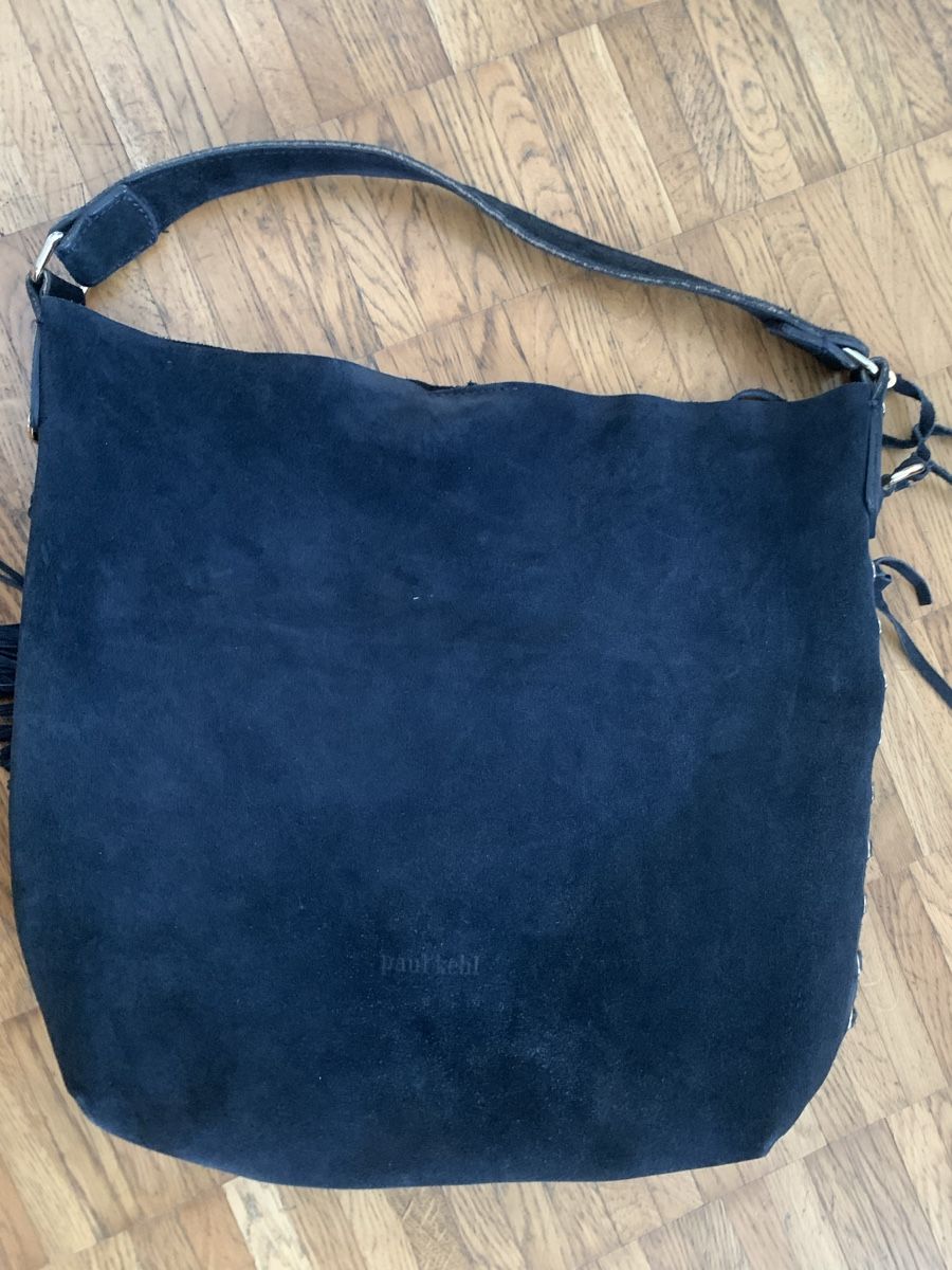 Borse da donna: Paul Kehl wildleder tasche blau – Usato da Zürich venduto da Nikuska32 4