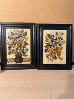 Vintage Floral Framed Prints - Pair of Charming Wall Art