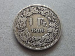 1 Fr.  1900   Auflage 0,40  Mio.  -  ungereinigt  -