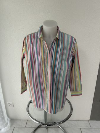 Lauren Ralph Lauren Striped Cotton Button-Up Shirt, Size 2X,